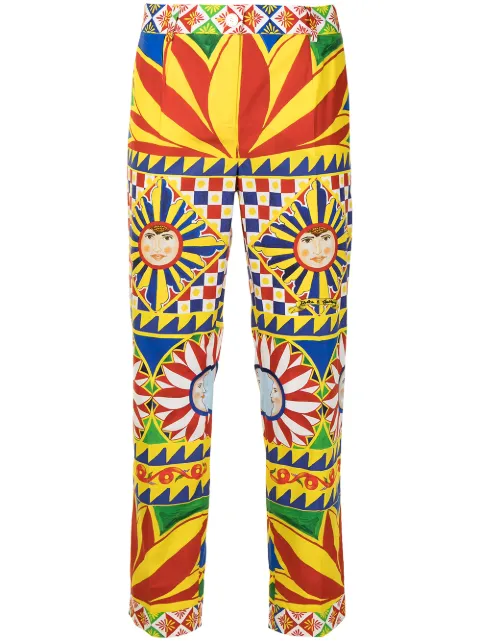 Dolce & Gabbana all-over print trousers Red FTAGNTGDS11