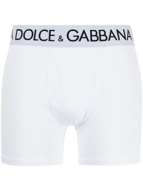 Dolce & Gabbana logo-waistband boxer shorts White M4B98JOUAIG