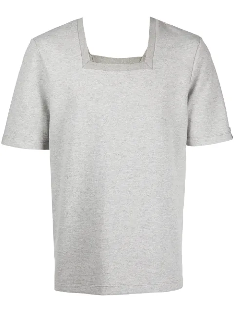 ROMEO HUNTE Terry square-neck T-shirt Grey SS21S37