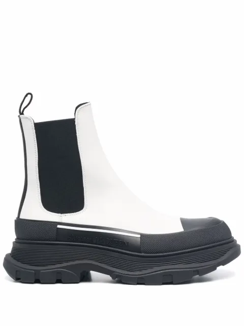 Alexander McQueen Tread Slick Chelsea ankle boots White 635714WHZ64