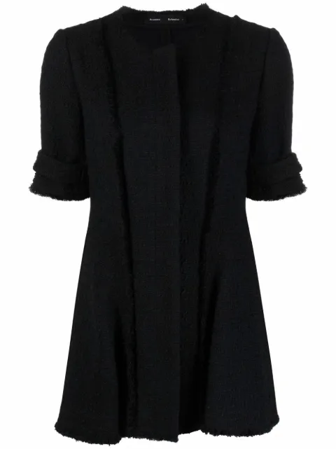 Proenza Schouler raw edge tweed jacket Black R2212002TY037