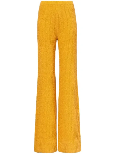 Proenza Schouler mélange bouclé flared trousers Yellow R2217781KY232
