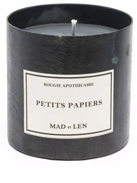 MAD et LEN Petits Papiers scented candle (300g) Black MLBAPPP