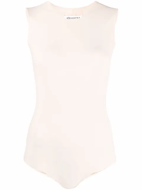 Maison Margiela sleeveless jersey bodysuit Neutrals S51NA0065S20518