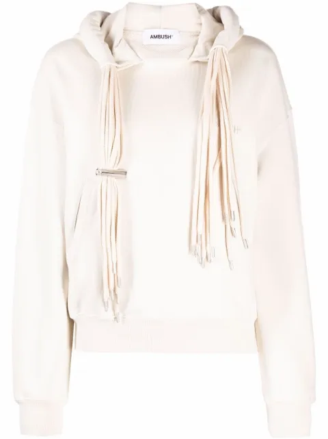 AMBUSH Multi Cord cotton hoodie Neutrals BWBB004F21FLE0010404