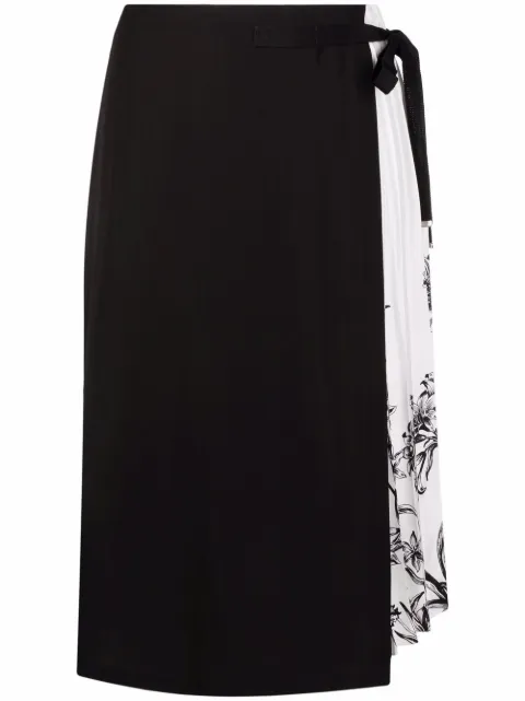 Ferragamo pleated silk skirt Black 746466