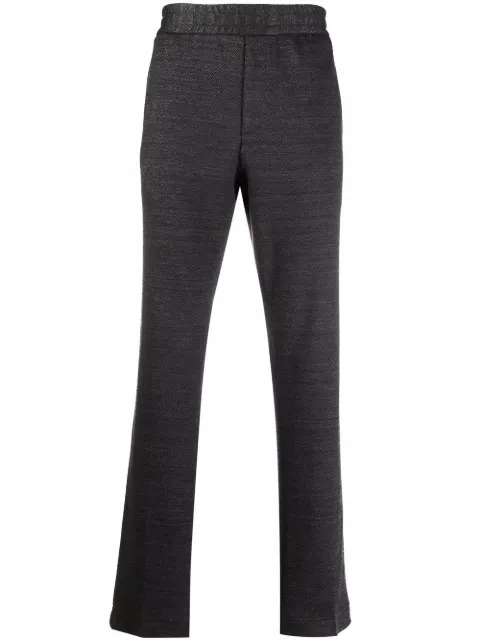 Ferragamo elasticated-waistband straight-leg trousers Grey 746216