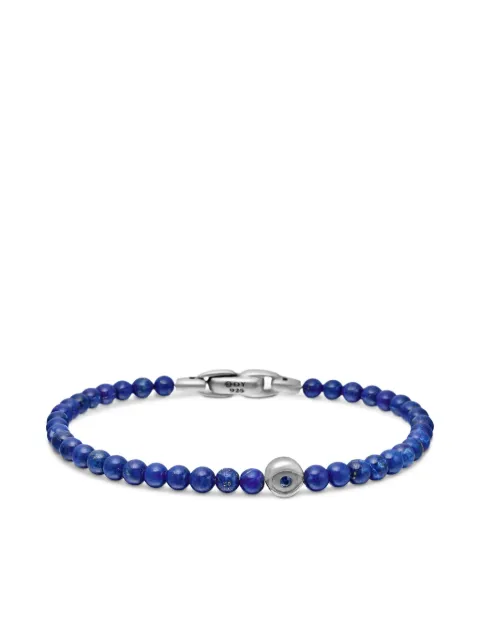 David Yurman sterling silver Spiritual Beads Evil Eye bracelet (4mm) Blue B25451MSSDLASA