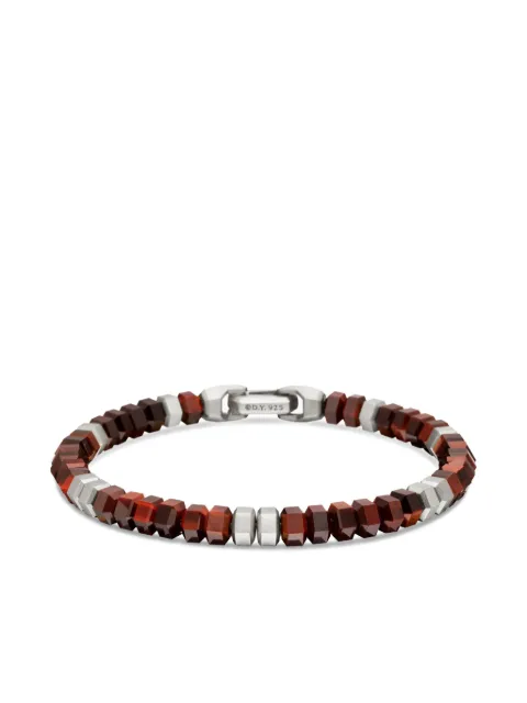 David Yurman sterling silver Hex Bead bracelet (6mm) Brown B25434MSSBRE
