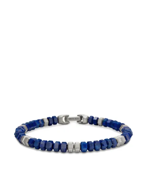 David Yurman sterling silver Hex Bead bracelet (6mm) Blue B25434MSSBLA