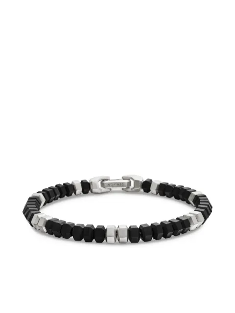 David Yurman sterling silver Hex Bead bracelet (6mm) Black B25434MSSBBO
