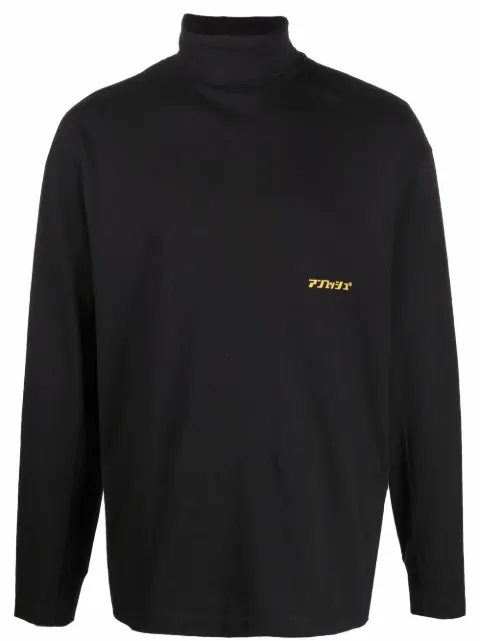 AMBUSH logo-print high-neck T-shirt Black BMAB002F21JER001