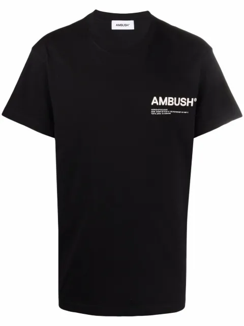 AMBUSH logo-print cotton T-shirt Black BMAA007F21JER0011003