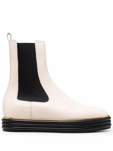 Bally platform-sole leather boots Neutrals FAELISACALF