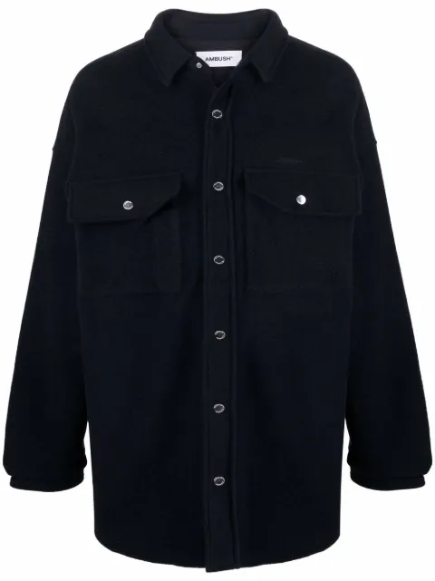 AMBUSH press-stud shirt jacket Blue BMEA017F21FAB0014610