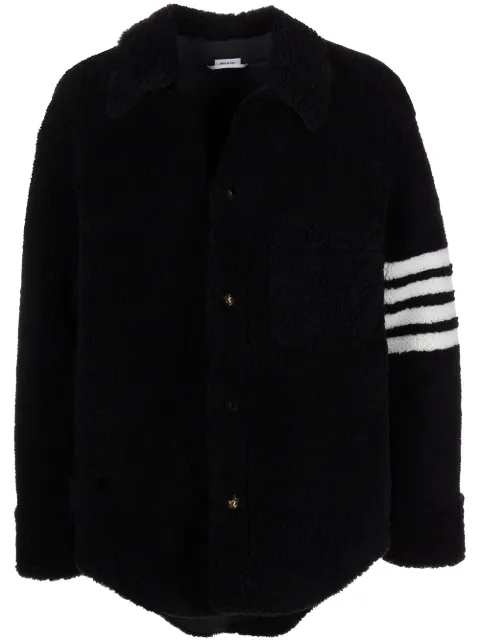 Thom Browne 4-Bar shearling jacket Blue MJO159X02821