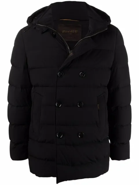 Moorer Florio double-breasted padded coat Black FLORIOKN