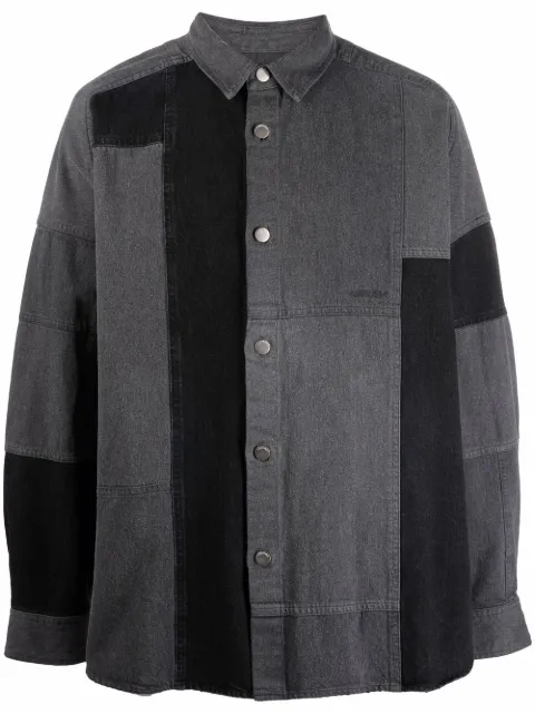 AMBUSH patchwork denim shirt Black BMYD003F21DEN0021200