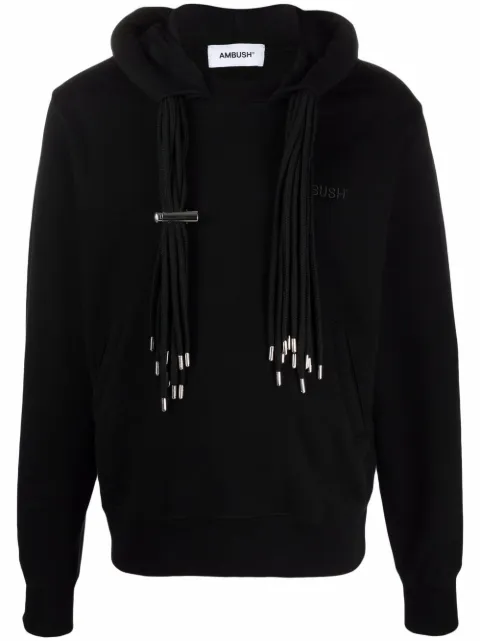 AMBUSH multi-cord long-sleeve hoodie Black BMBB003F21FLE0011010