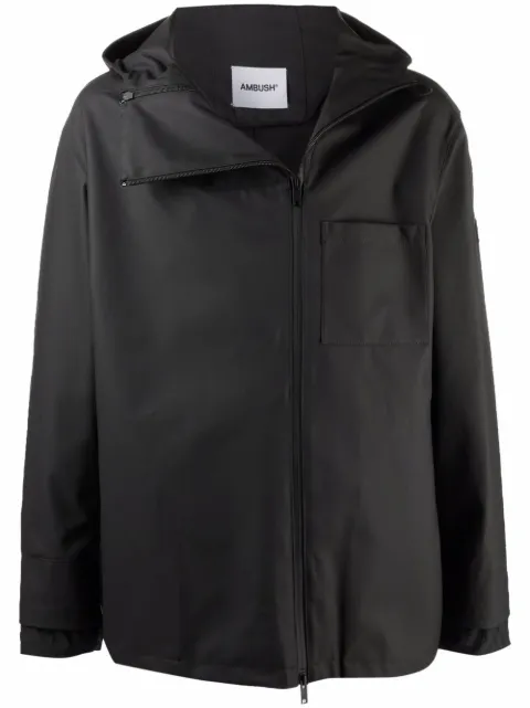 AMBUSH coated zip-front jacket Black BMEB002F21FAB0011010