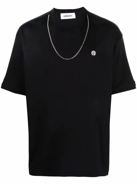 AMBUSH chain-link collar T-shirt Black BMAA010F21JER0011003
