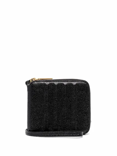 Thom Browne 4-Bar debossed compact wallet Black MAW303A00198