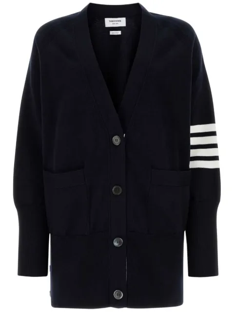 Thom Browne 4-Bar knitted cardigan Blue FKC424AY3007