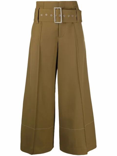 10 CORSO COMO high-waist belted wide-leg trousers Brown 100315TF0002TE33810