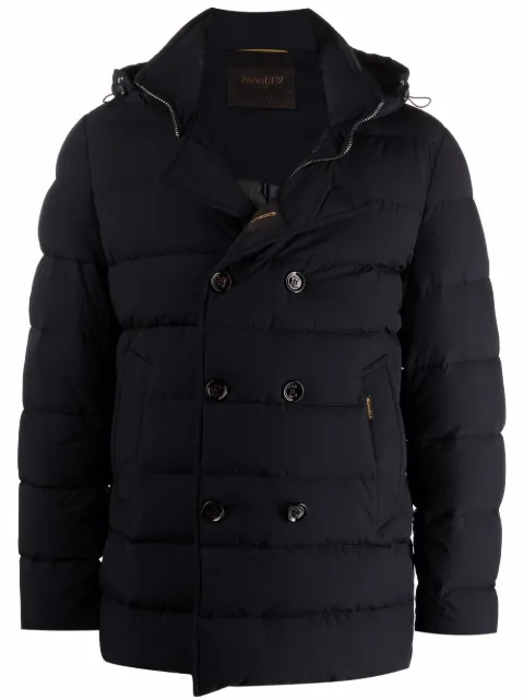 Moorer double-breasted style padded jacket Blue MOUGI100188U0402