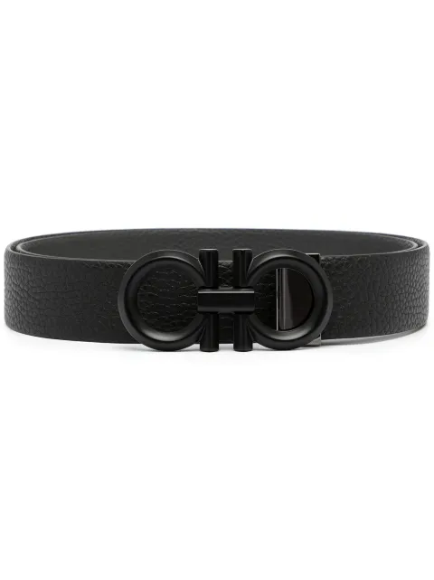 Ferragamo reversible and adjustable Gancini belt Black 694745
