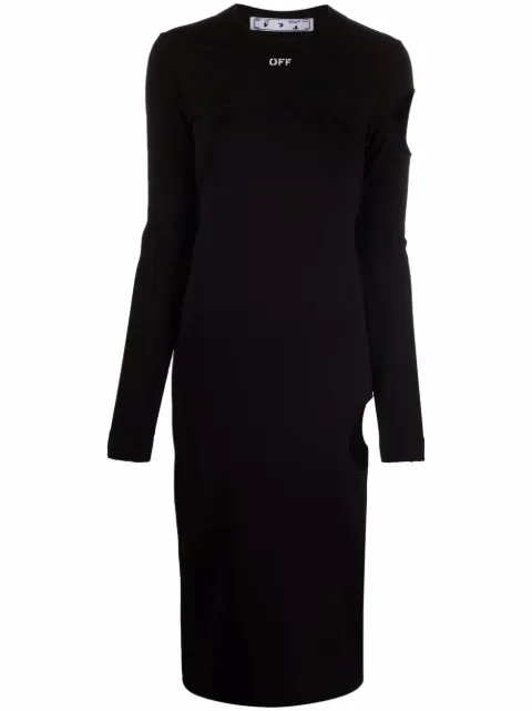 Off-White Meteor logo knitted dress Black OWDB356F21JER0011001
