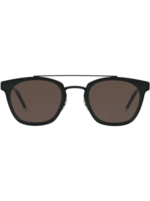 Saint Laurent Eyewear double-bridge round sunglasses Black SL28METAL001
