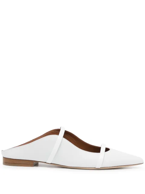 Malone Souliers top strap mules White MAUF201WHT