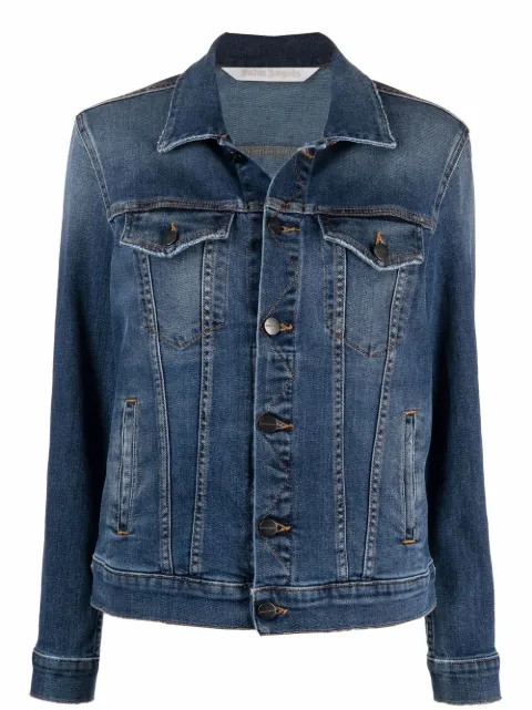 Palm Angels logo-print denim jacket Blue PWYE011F21DEN0014001