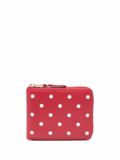 Comme Des Garçons Wallet polka-dot leather wallet Red SA7100PD