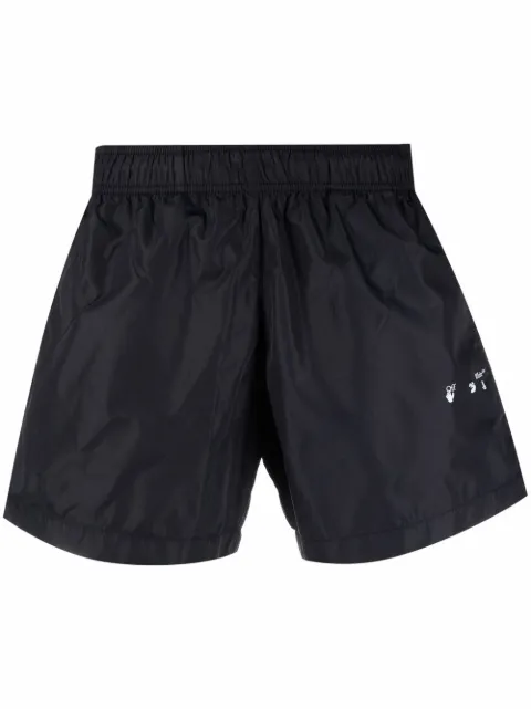 Off-White diagonal stripe swimming shorts Black OMFA003F21FAB0051001