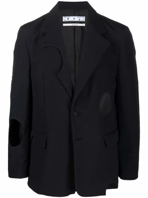 Off-White Meteor padded blazer Black OMEN036F21FAB0011000