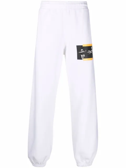 Off-White Caravaggio painting slim track pants White OMCH029F21FLE0050184