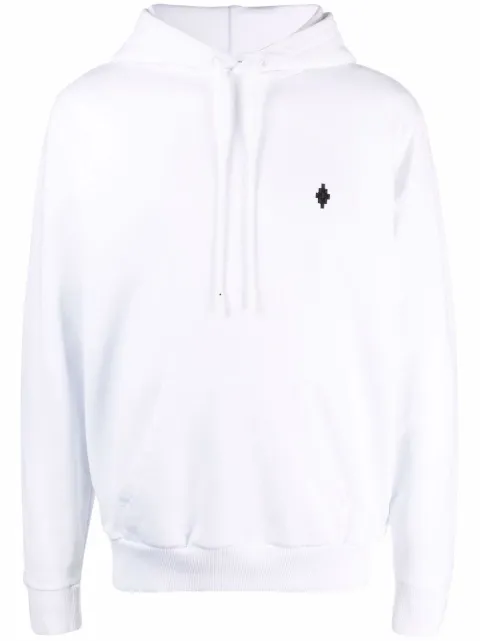 COUNTY OF MILAN logo-print cotton hoodie White CMBB007F21FLE0060110