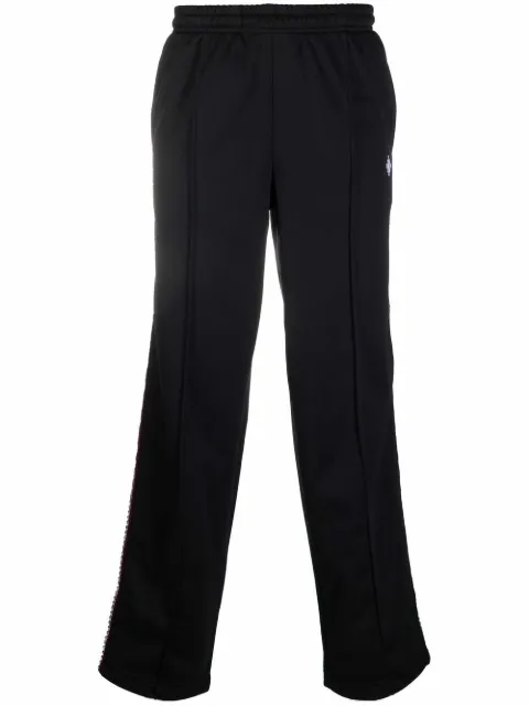 COUNTY OF MILAN Cross-logo side-stripe track pants Black CMCJ001F21JER0011027