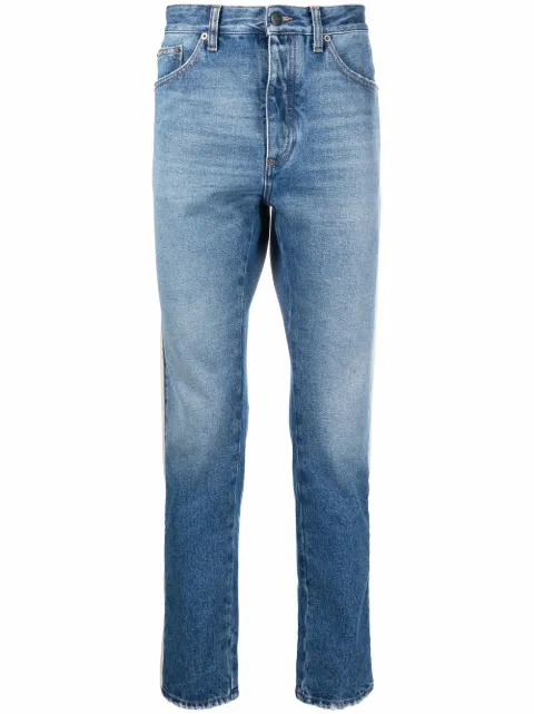 Palm Angels side-stripe straight-leg jeans Blue PMYA028C99DEN0014001