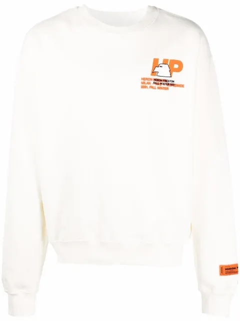 Heron Preston Heron print sweatshirt Neutrals HMBA016F21JER0030440
