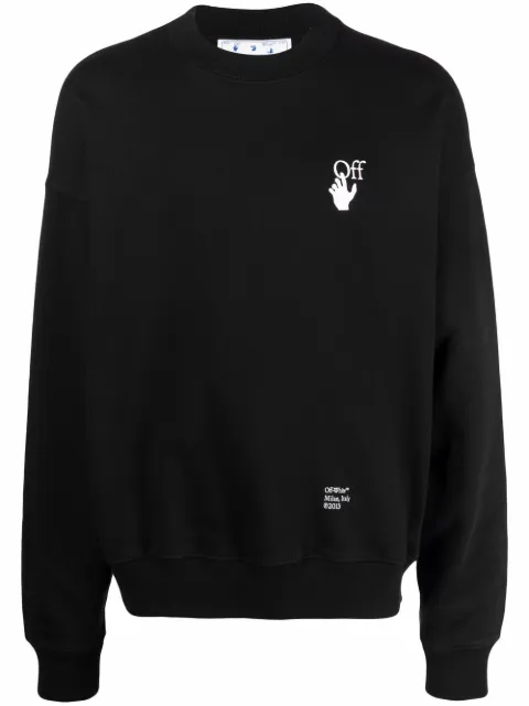 Off-White Carav Arrows motif sweatshirt Black OMBA054F21FLE0111001