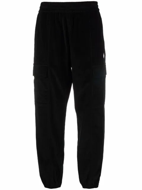 COUNTY OF MILAN Cross corduroy track pants Black CMCA173F21FAB0011001
