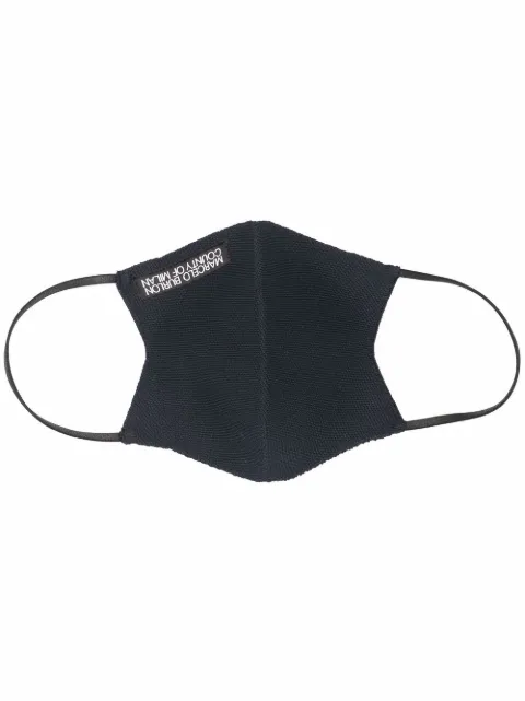 COUNTY OF MILAN logo-print face mask Black CMRG009F21KNI0011001