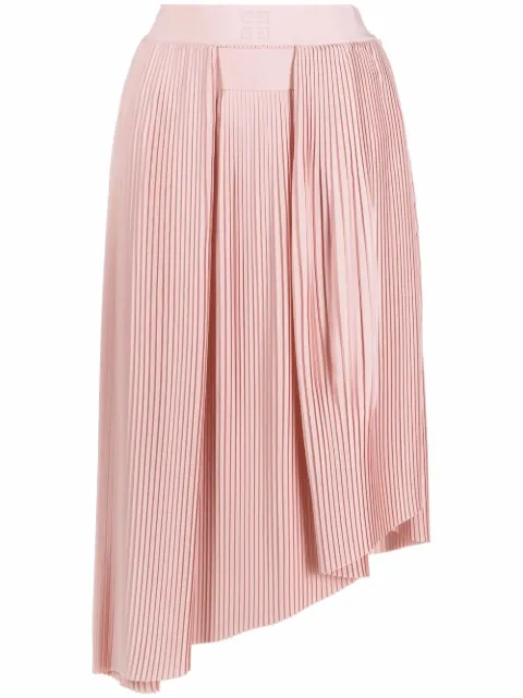 Givenchy asymmetric pleated midi skirt Pink BW40HN13CQ