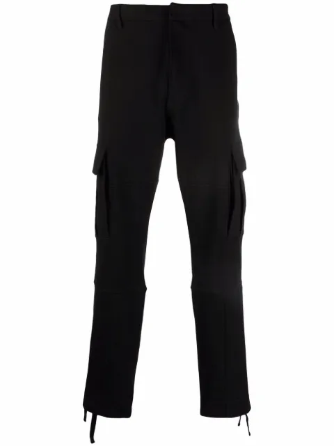 COUNTY OF MILAN Cross embroidered cargo track pants Black CMCH030F21JER0011001