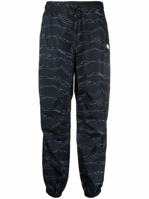 COUNTY OF MILAN graphic-print track pants Blue CMCA172F21FAB0014945