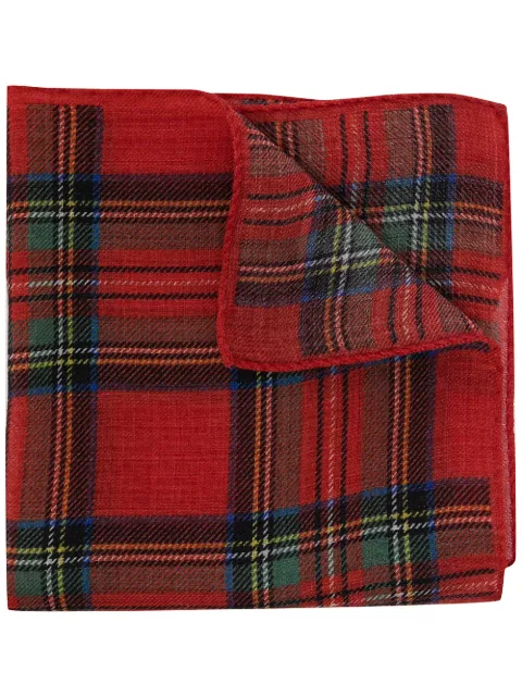 Polo Ralph Lauren tartan check pocket square Red 712792522002