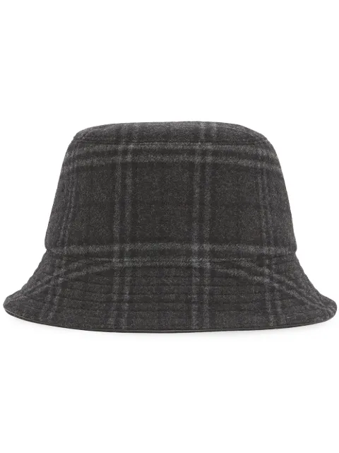 Burberry check-print bucket hat Grey 8044077